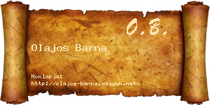 Olajos Barna névjegykártya