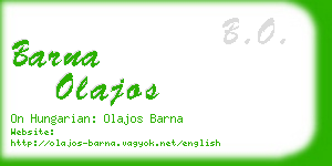 barna olajos business card